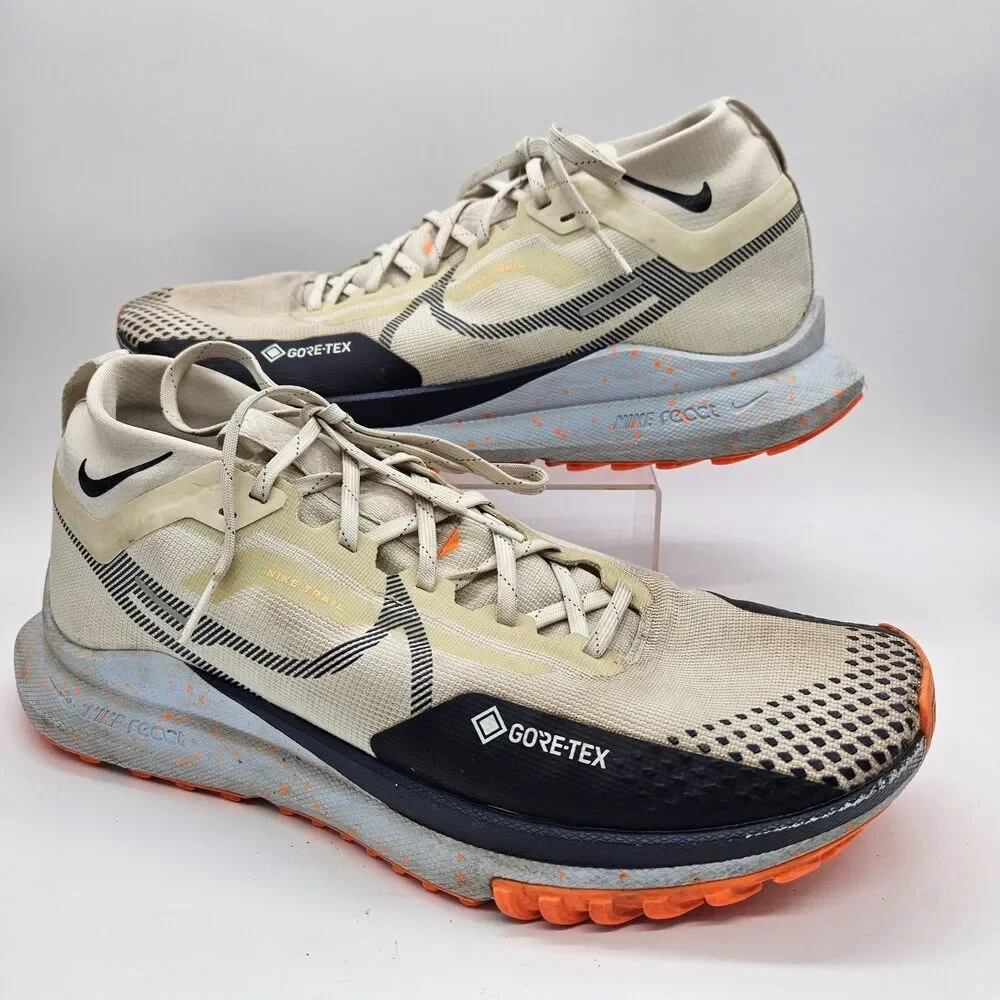 Nike React Pegasus Trail 4 Men's Size 10.5 Sea Glass Total Orange Running Shoes